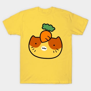 Carrot Tabby Cat Face T-Shirt